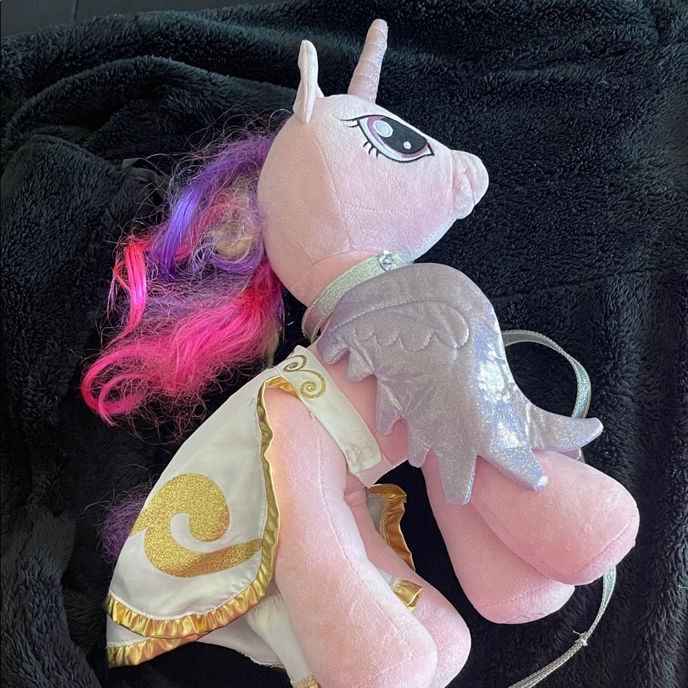 Build-A-Bear Pink Unicorn with Gold and Silver Details